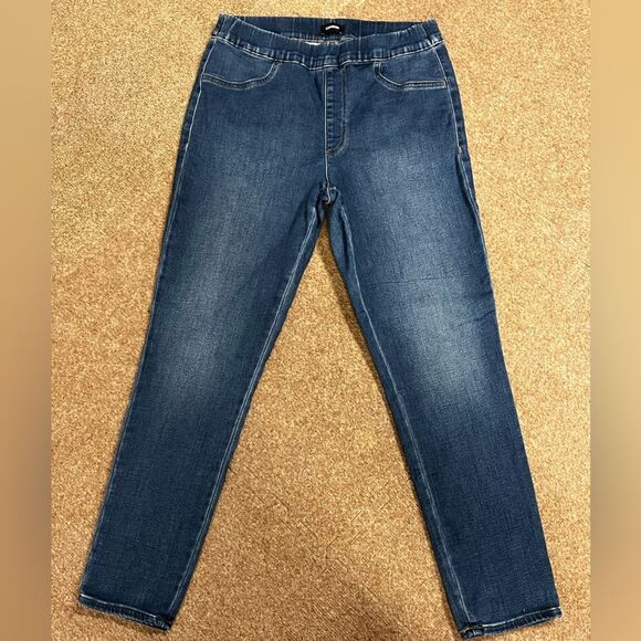 Express Pull On Skinny High Rise Jeans - Picture 3 of 7